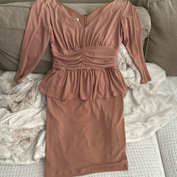 Boston Proper Dresses & Skirts - Boston proper dress peplum nude blush 8